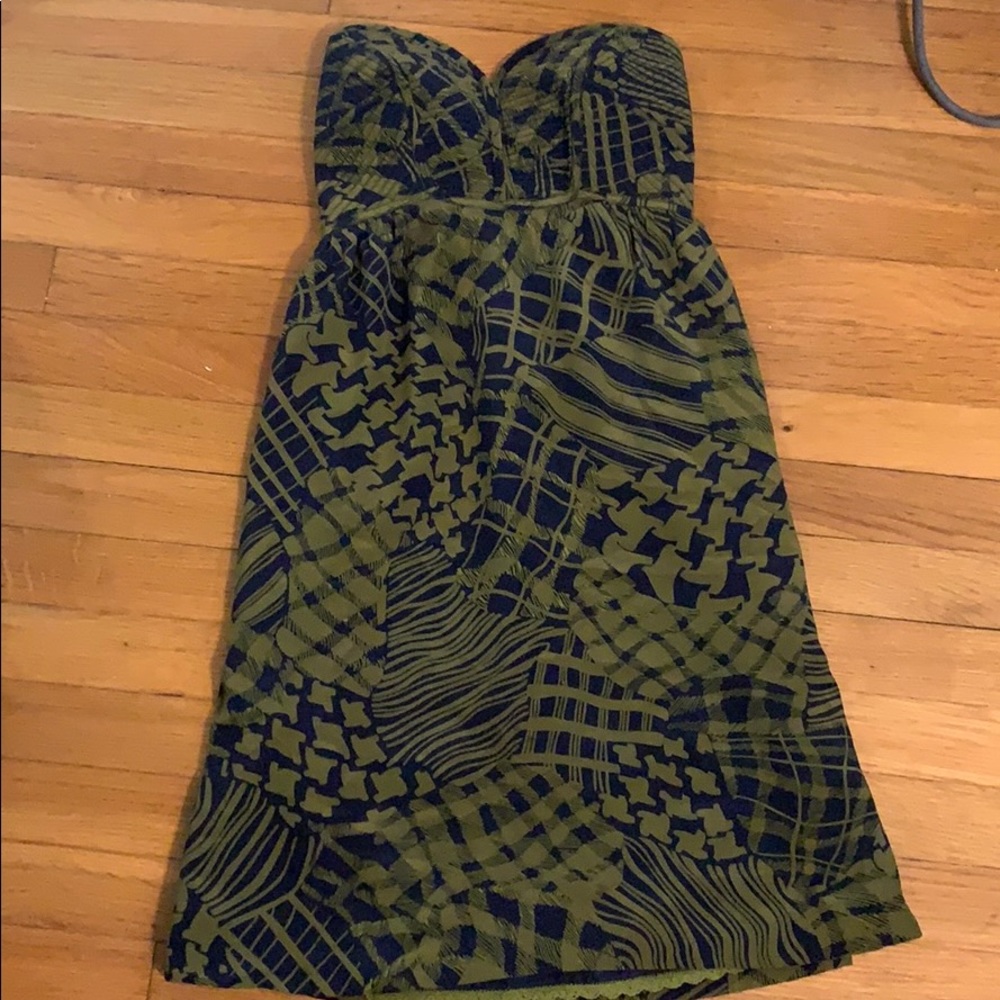 Strapless quilted top dress from Anthropologie